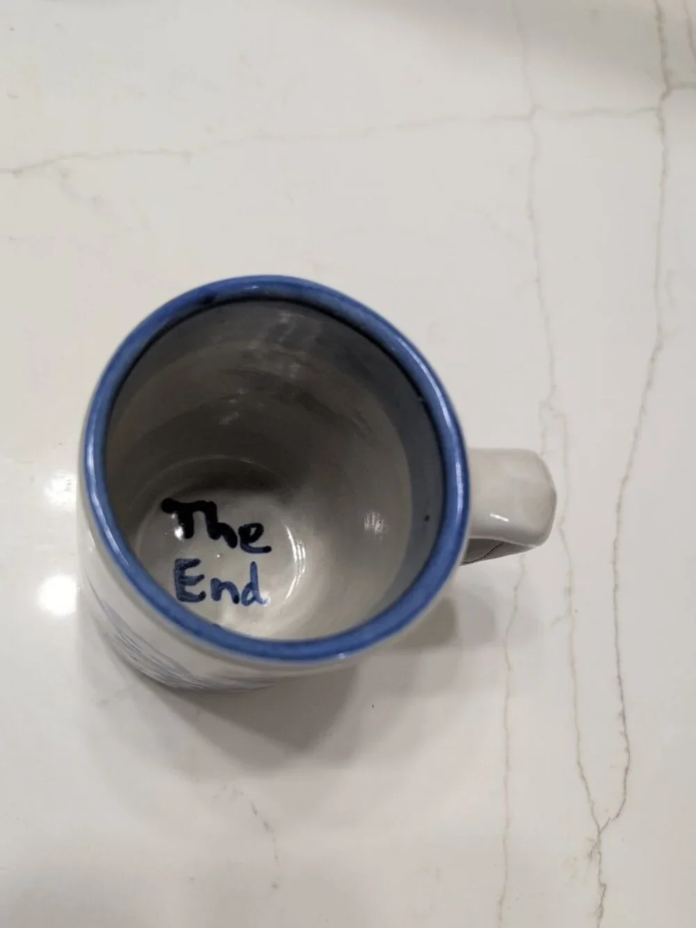 Vintage M.A. Hadley Set of 4 Coffee Mugs - Farmer Sheep Cow Chicken - The End - Picture 6 of 8